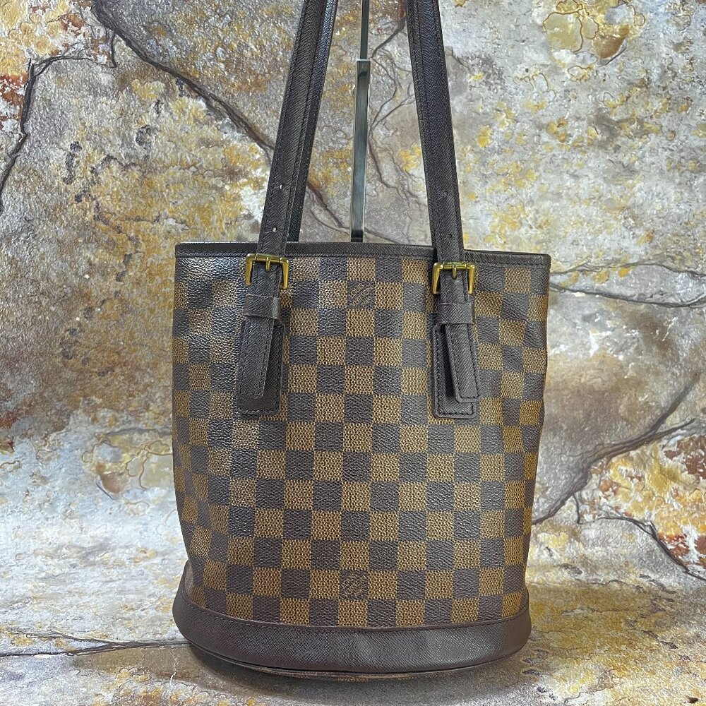 Louis Vuitton Marais Bucket Bag Damier Ebene Shoulder Bag
